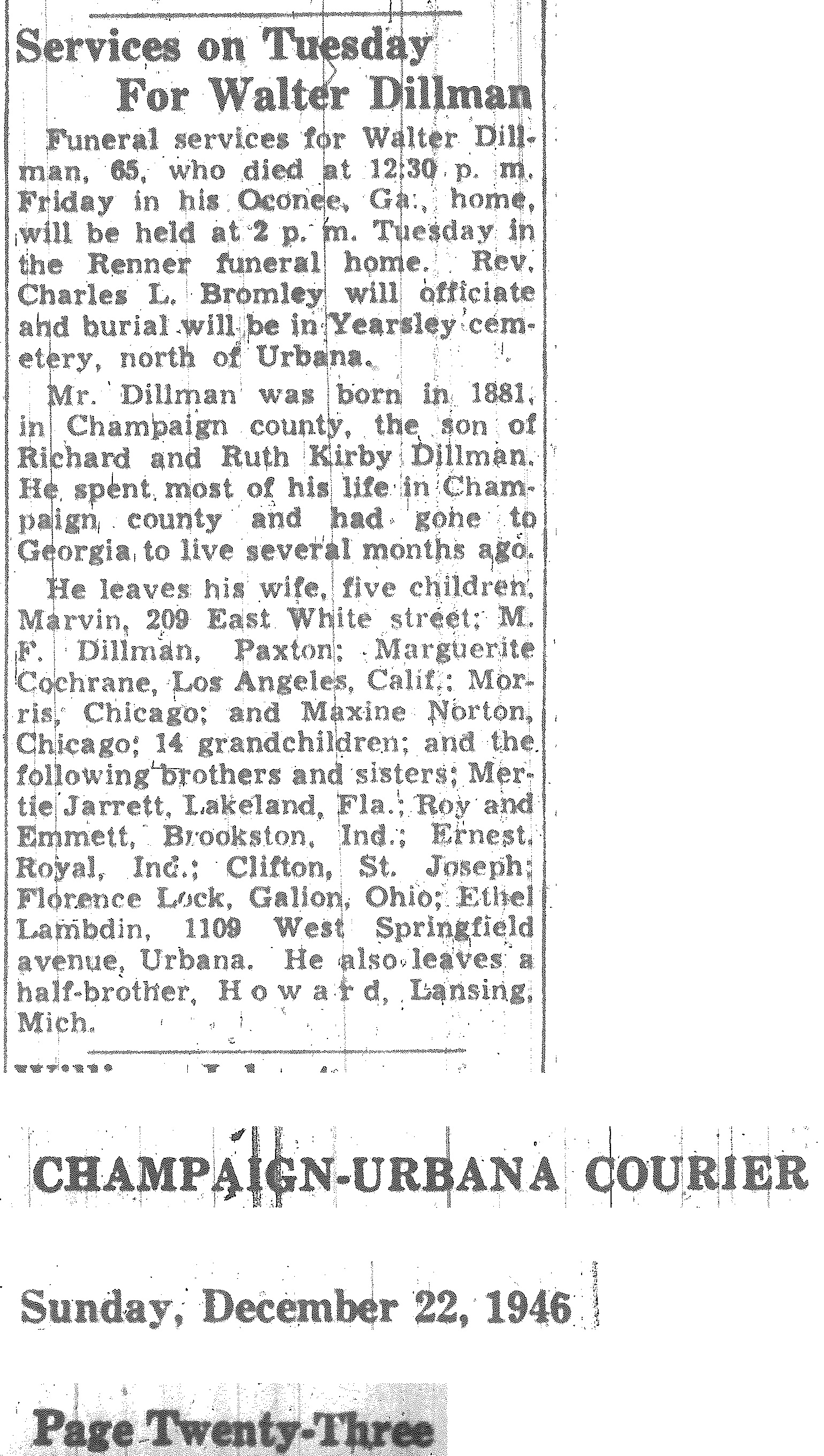 [Letter3 5] Urbana Daily Citizen Newspaper Obituaries Terms Of Use - c140w26